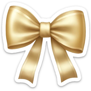 Champagne bow sticker