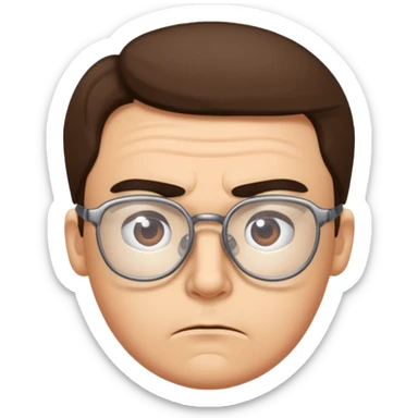 Puedes generar este emoji 🤨pero que tenga lentes  sticker