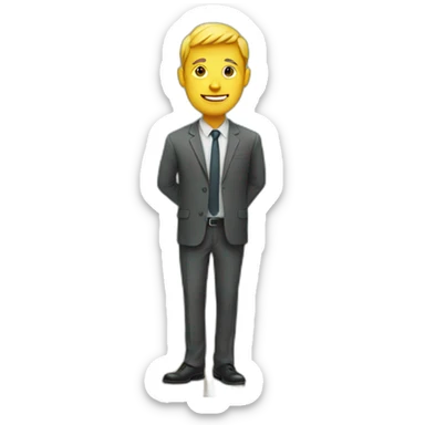 Man in front of marker board sticker