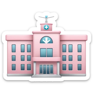 cute hospital light pink sticker
