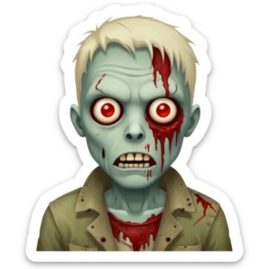 mad zombie sticker