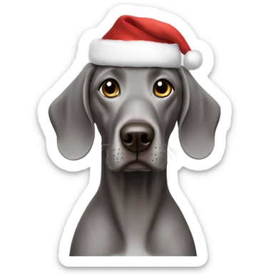 Weimaraner christmas sticker