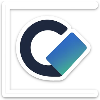 abstract Expo EAS icon inspired by Expo and EAS branding, no text sticker