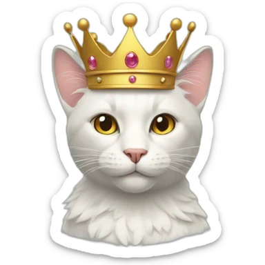 Cat with crown  sticker