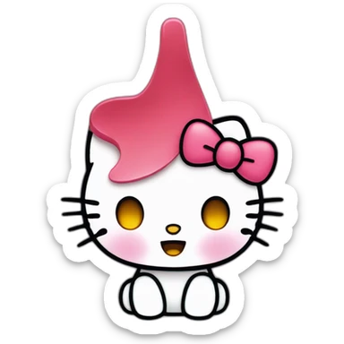 Hello kitty crying tears sticker
