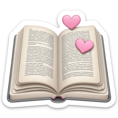 Gray Open book in a girly style sticker