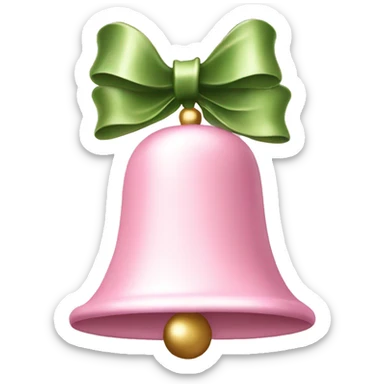 Light pink Christmas bells sticker