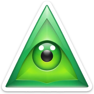 Triângulo verde apontado para baixo sticker