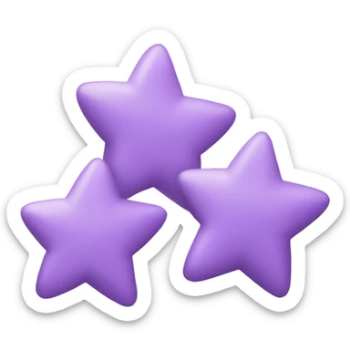 Lilac three stars sticker