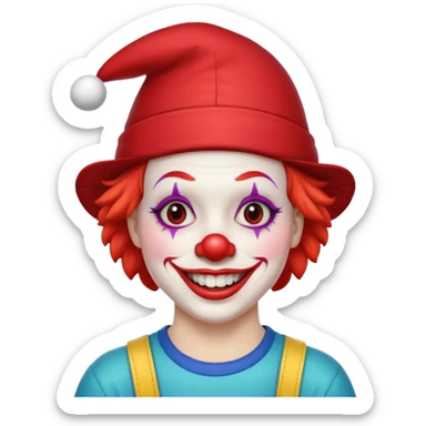 black skater clown sticker