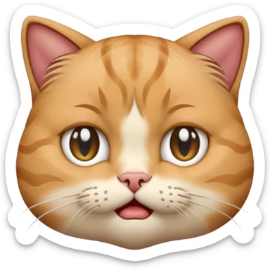 Cat crying in a lot of sadness sticker