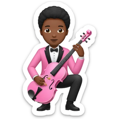 pink musician black man  sticker