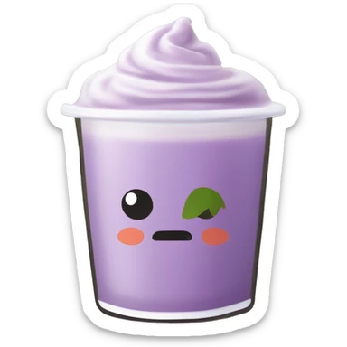 taro milk tea with boba sticker