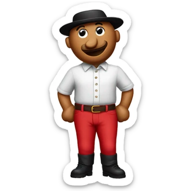 mr goetta sausage red pants mascot sticker