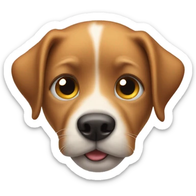 Dog playing peek a boo sticker