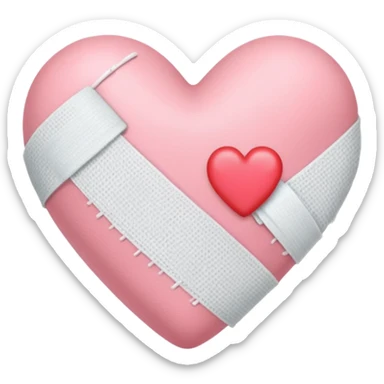 a heart con una venda like this ❤️‍🩹 but baby pink  sticker