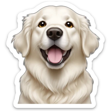 White golden retriever sticker