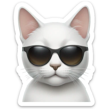 Cat with sunglasses sticker