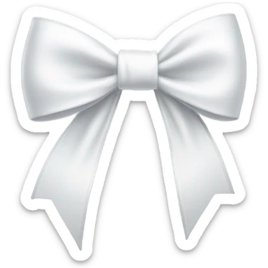white bow sticker