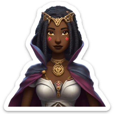 "Technomancy is the use of magic or mystical powers to control and manipulate technology” + "It's kind of like cyberpunk magic or how in some games, characters hack into systems using magic." 🖥️⚡🧙‍♂️ Make a ancient vampire technomancy goddess sticker