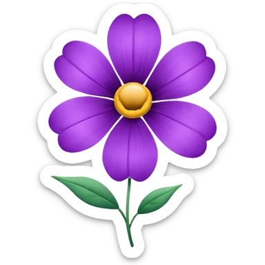 purple flower sticker