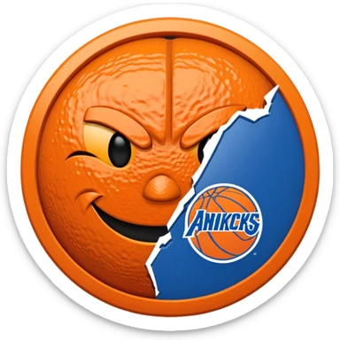 Frown icon new york knicks sticker
