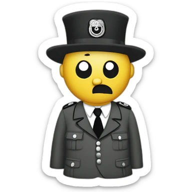 Adolf Hitler Mr Men story funny sticker