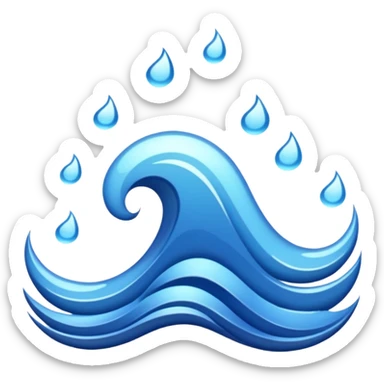 spell out the word wavy sticker