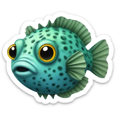 Pea puffer fish sticker