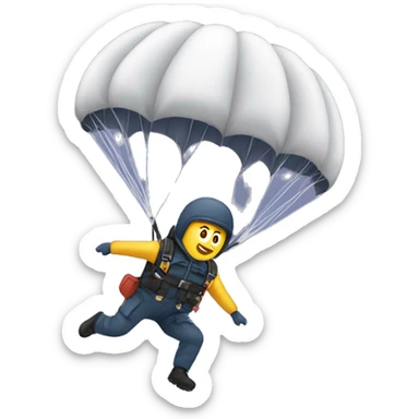 A man Parachuting  sticker