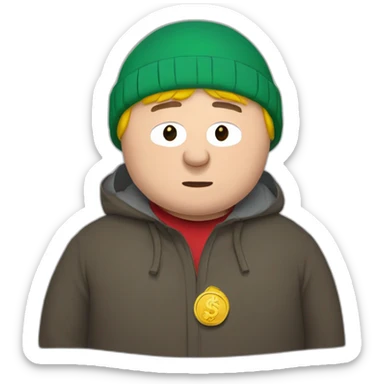 Eric cartman mit viel geld sticker