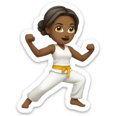 capoeira woman sticker