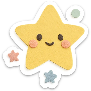 soft pastel kawaii mini star scatter icon sticker