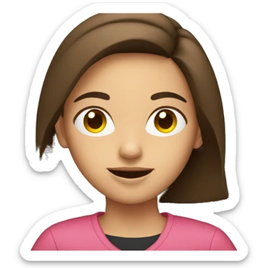 Brunette girl driving a car sticker