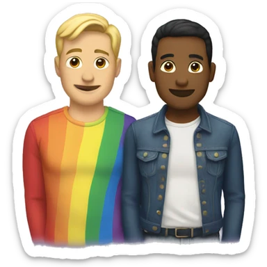 Gay couple sticker
