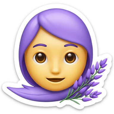 A ted fialovou levanduli emoji sticker