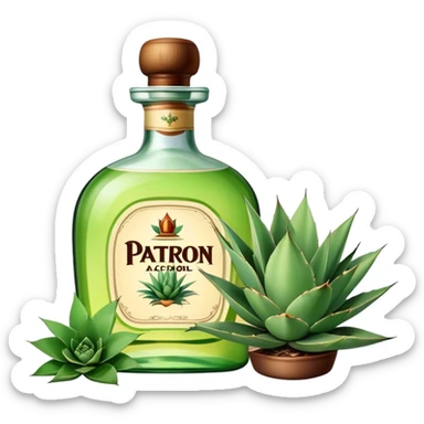 Patron alcohol bottle  sticker