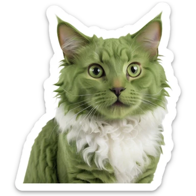 German curly-haired cat sticker