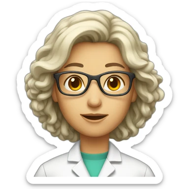 scientist women sticker