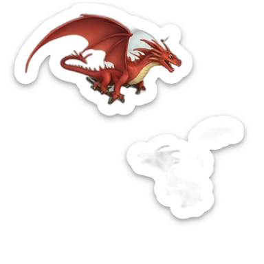 two head dragon on ski sticker