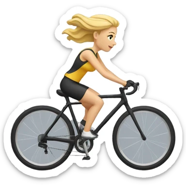blonde woman Cycling sticker