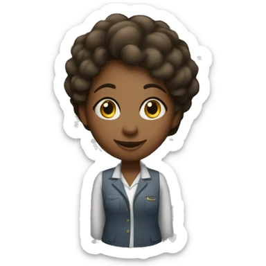 Black Girl civil Engineer sticker