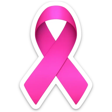 pink breast cancer ribbon sticker