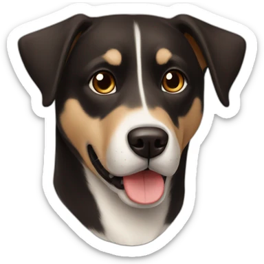 brown-husky-black-lab-mix-dog sticker