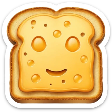 🍞🧀🍞 Closed cheese toast without a face sticker