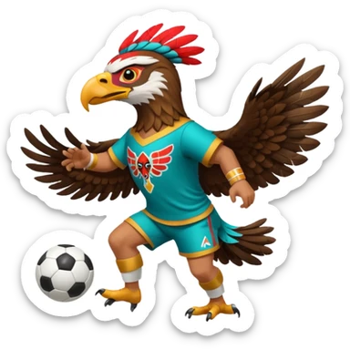 aguila azteca çque juega futbol sticker