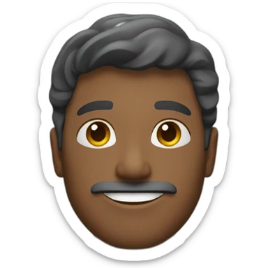 A men with 3 waves upward in sides  sticker