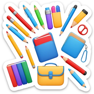 aesthetic school supplies sticker