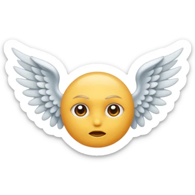 Une image qui mélange un ange et un demon sticker