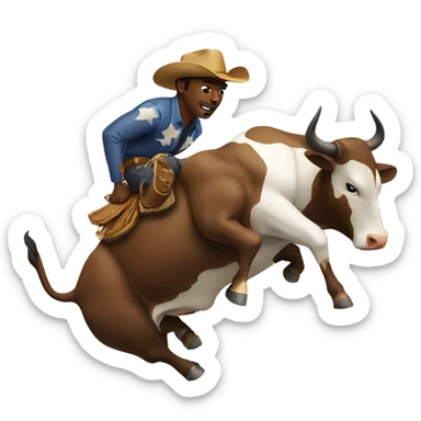 Bull riding sticker